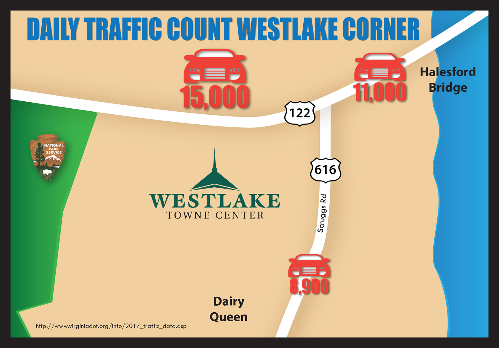 Westlake Towne Center traffic map